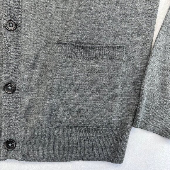 Nordstrom Mens Shop Wool Shawl Collar Cardigan Sweater Size M/L Gray READ - Picture 3 of 10